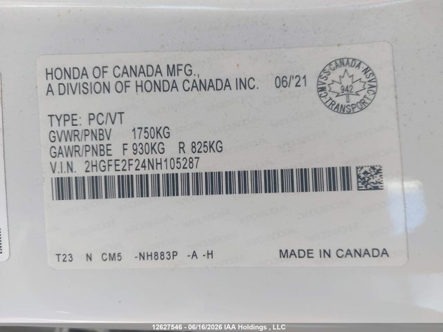Honda Civic Lx 2022 2HGFE2F24NH105287 Image 19