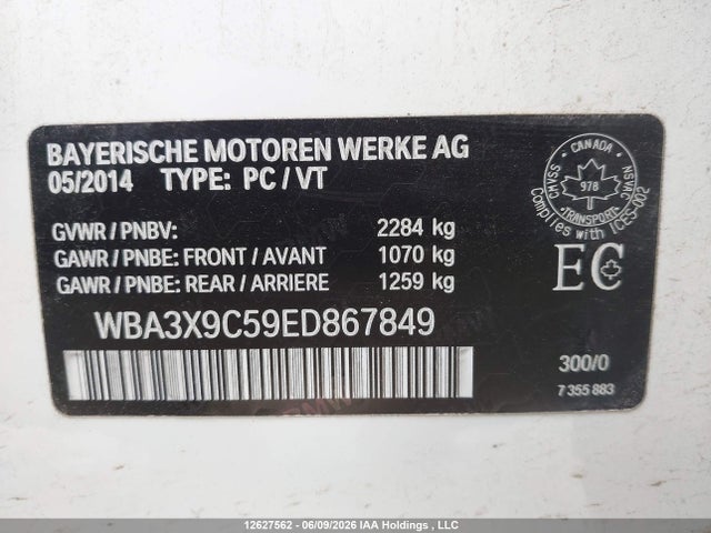 WBA3X9C59ED867849 BMW 335i Gran Turismo Xdrive