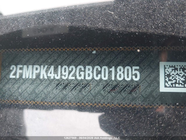 12627569 :رقم المزاد ، 2FMPK4J92GBC01805 vin ، 2016 Ford Edge Sel مزاد بيع