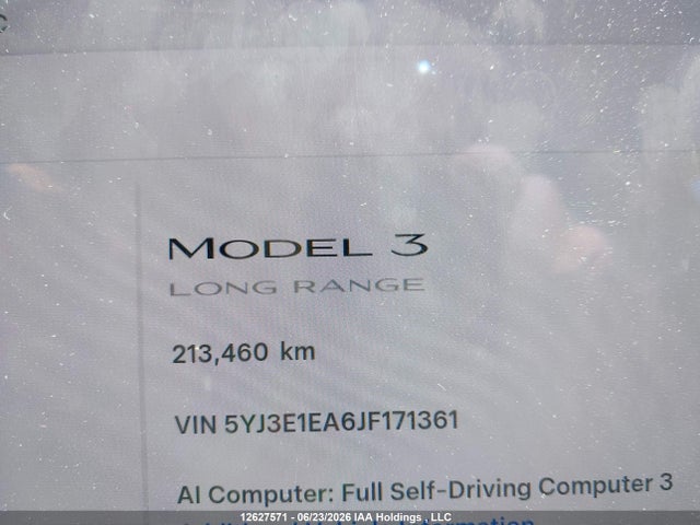 Tesla Model 3 Long Range/mid Range 2018 5YJ3E1EA6JF171361 Image 13