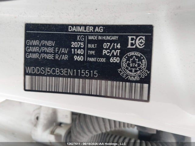 Aukcja sprzedaży 2014 Mercedes-benz Cla 45 Amg 4matic, vin: WDDSJ5CB3EN115515, numer aukcji: 12627611