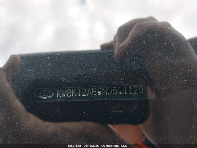 2022 Hyundai Kona მანქანა იყიდება აუქციონზე, vin: KM8K12AB9NU811129, აუქციონის ნომერი: 12627618