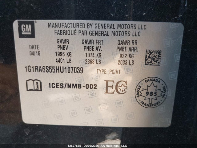 Chevrolet VOLT LT 2017 1G1RA6S55HU107039 Image 19