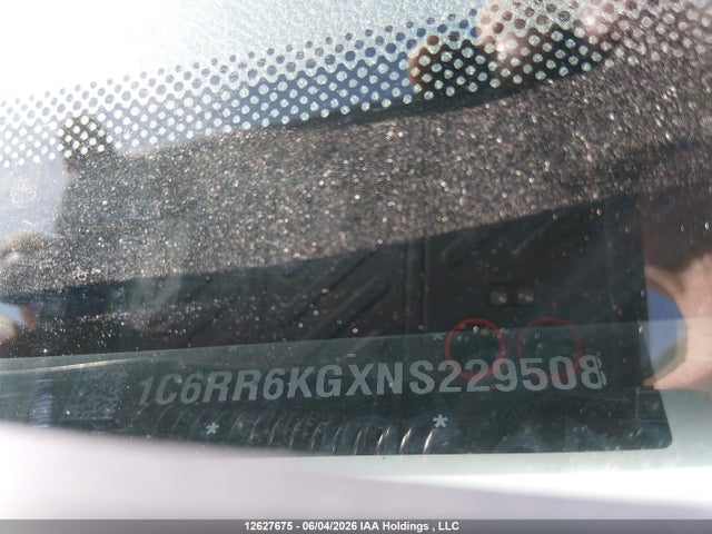 12627675 :رقم المزاد ، 1C6RR6KGXNS229508 vin ، 2022 Ram 1500 Classic Tradesman مزاد بيع