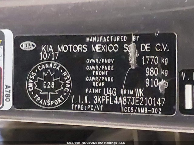 KIA FORTE EX 2018 3KPFL4A87JE210147 Image 9