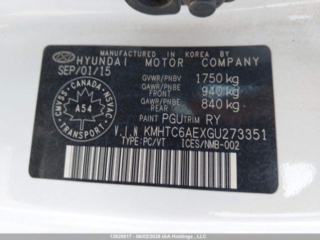 Продажа на аукционе авто 2016 Hyundai Veloster Turbo, vin: KMHTC6AEXGU273351, номер лота: 12620817