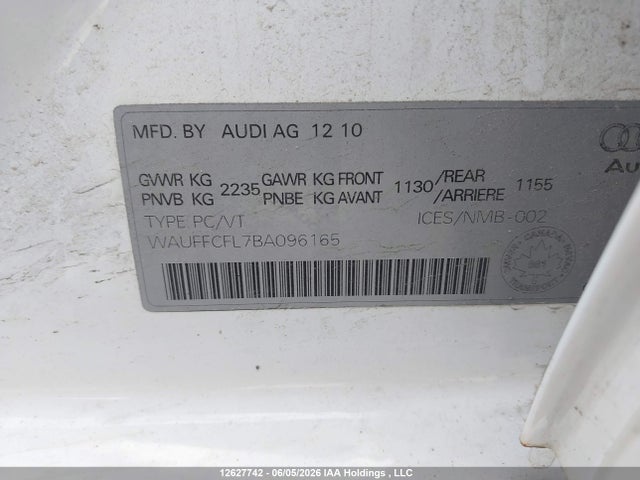 Продаж на аукціоні авто 2011 Audi A4 2.0t 30 Years Of Quattro Edition/2.0t Premium, vin: WAUFFCFL7BA096165, номер лоту: 12627742