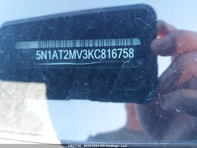 Продажа на аукционе авто 2019 Nissan Rogue S/sl/sv, vin: 5N1AT2MV3KC816758, номер лота: 12627745
