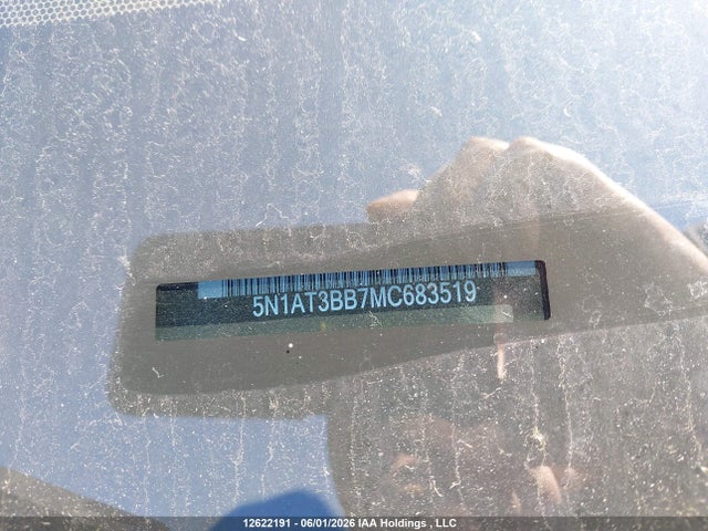 12622191 :رقم المزاد ، 5N1AT3BB7MC683519 vin ، 2021 Nissan Rogue Sv مزاد بيع