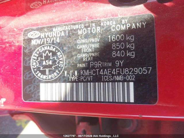 Hyundai ACCENT GLS 2015 KMHCT4AE4FU829057 Image 18