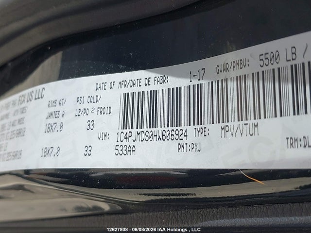 Aukcja sprzedaży 2017 Jeep Cherokee, vin: 1C4PJMDS0HW606924, numer aukcji: 12627808