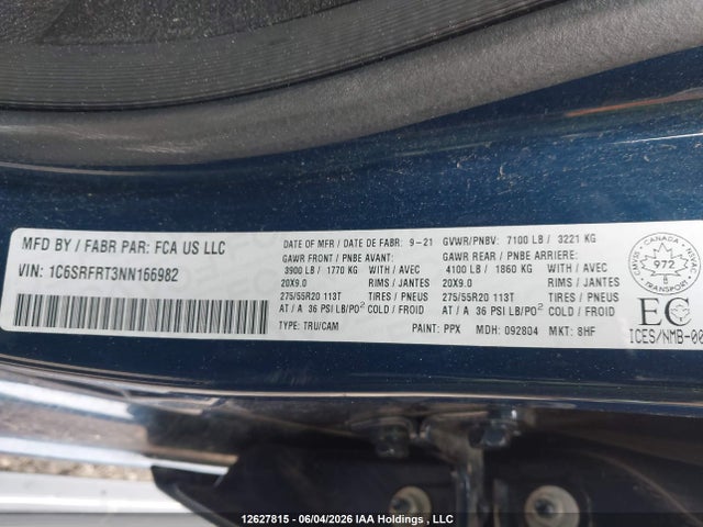 RAM 1500 Laramie 2022 1C6SRFRT3NN166982 Image 20