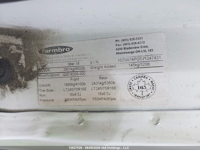 1GTW7AFG5J1247431 GMC Savana G2500