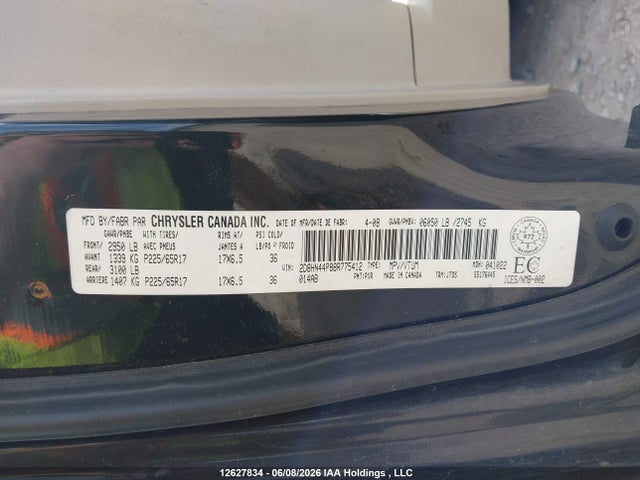 Продаж на аукціоні авто 2008 Dodge Grand Caravan Sxt, vin: 2D8HN44P88R775412, номер лоту: 12627834