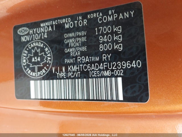 Hyundai Veloster 2015 KMHTC6AD4FU239640 Image 19