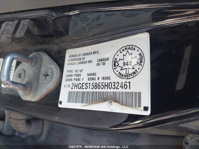 Продаж на аукціоні авто 2005 Honda Civic Lx, vin: 2HGES15865H032461, номер лоту: 12627875