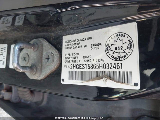 Продаж на аукціоні авто 2005 Honda Civic Lx, vin: 2HGES15865H032461, номер лоту: 12627875