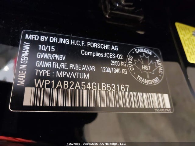 WP1AB2A54GLB53167 Porsche MACAN S