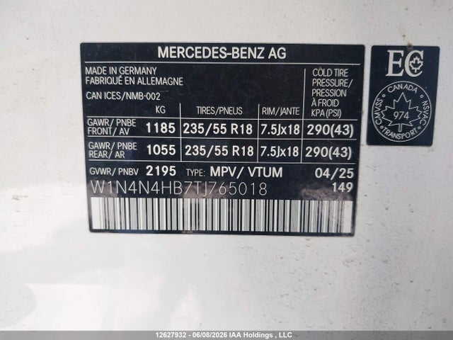 W1N4N4HB7TJ765018 Mercedes-Benz Gla 250 4matic