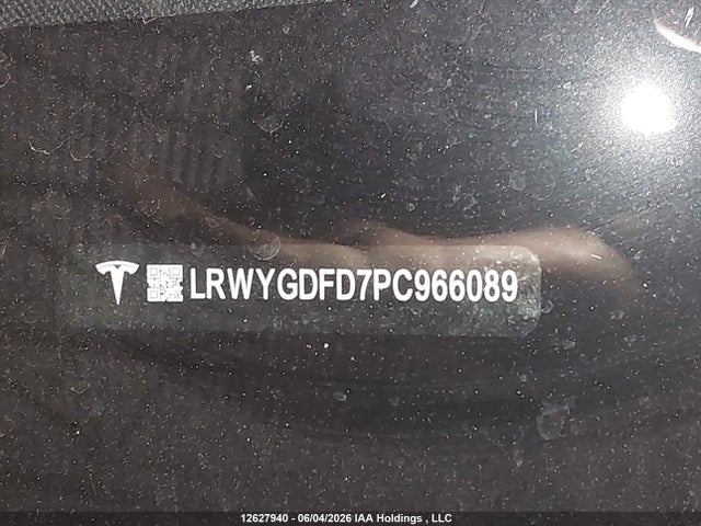 Aukcja sprzedaży 2023 Tesla Model Y, vin: LRWYGDFD7PC966089, numer aukcji: 12627940