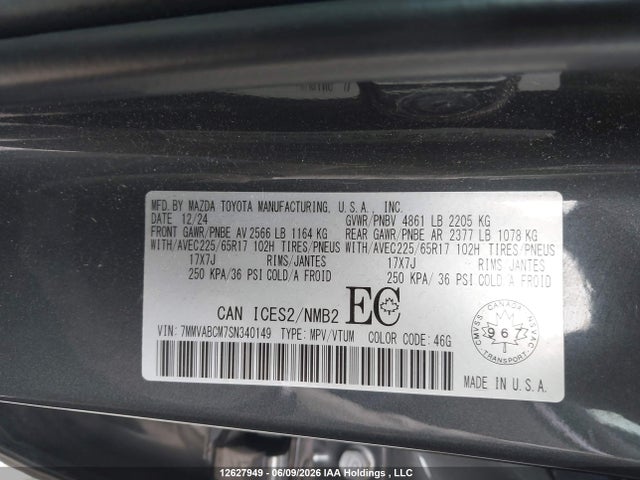 Продажа на аукционе авто 2025 Mazda Cx-50 Gs-l, vin: 7MMVABCM7SN340149, номер лота: 12627949