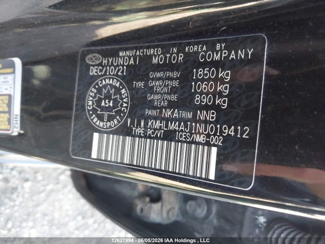 Продаж на аукціоні авто 2022 Hyundai Elantra Hybrid Preferred, vin: KMHLM4AJ1NU019412, номер лоту: 12627994