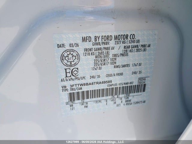Ford Maverick Xl 2026 3FTTW8BA6TRA69585 Image 9