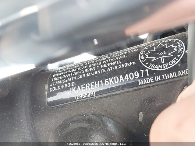 JKAEREH16KDA40971 Kawasaki Er650 H