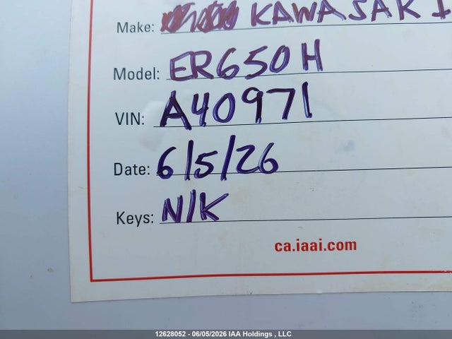 JKAEREH16KDA40971 Kawasaki Er650 H