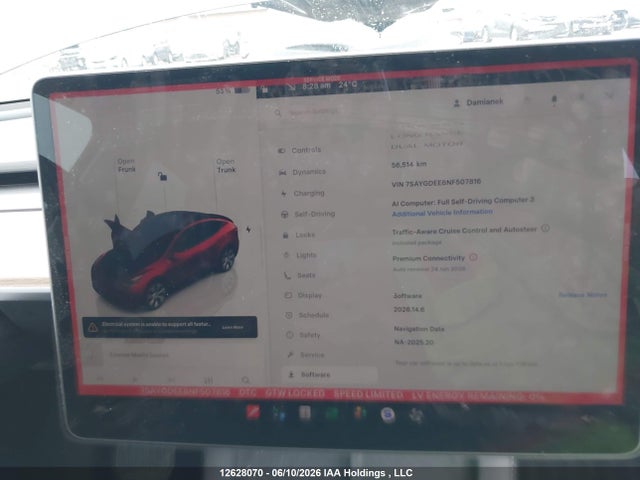 Tesla Model Y Long Range 2022 7SAYGDEE8NF507816 Image 7