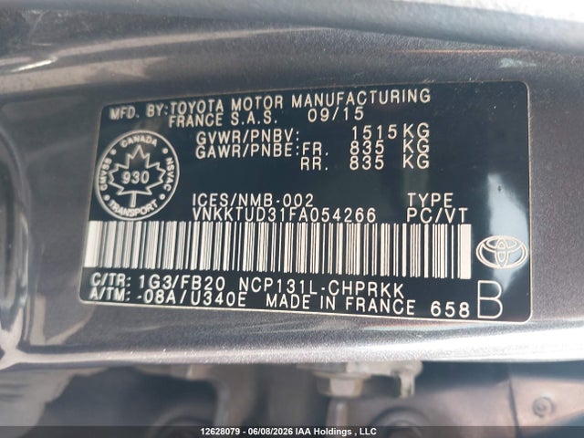 Toyota Yaris 2015 VNKKTUD31FA054266 Image 19