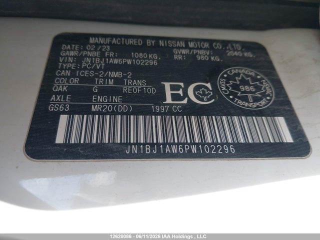 Aukcja sprzedaży 2023 Nissan Qashqai S, vin: JN1BJ1AW6PW102296, numer aukcji: 12628086