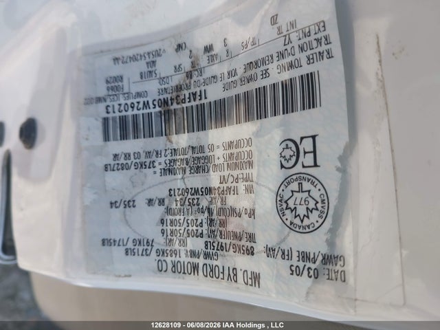12628109 :رقم المزاد ، 1FAFP34N05W260213 vin ، 2005 Ford Focus Ses/zx4 مزاد بيع