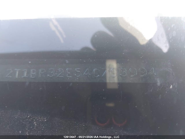 Auction sale of the 2004 Toyota Corolla Ce/le/sport, vin: 2T1BR32E54C793994, lot number: 12613647