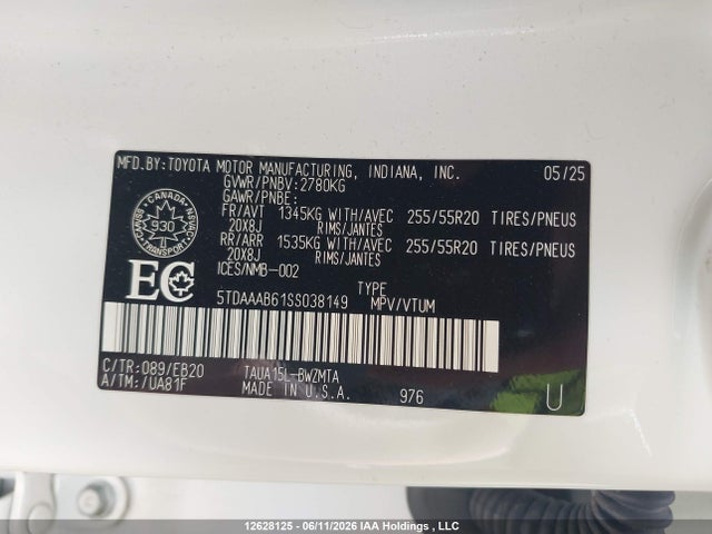 Lexus Tx 350 2025 5TDAAAB61SS038149 Image 9