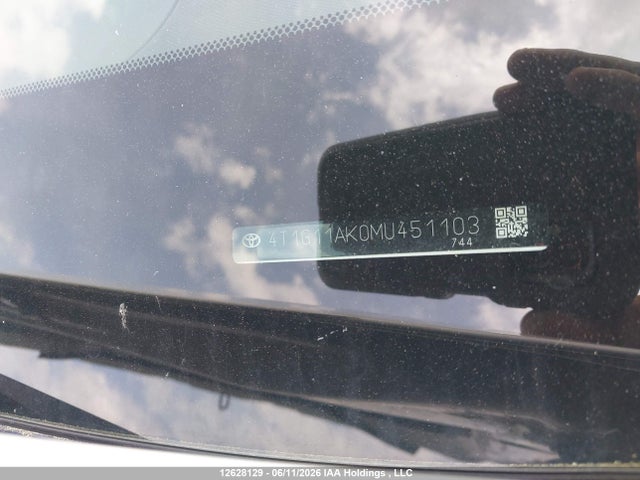 2021 Toyota Camry მანქანა იყიდება აუქციონზე, vin: 4T1G11AK0MU451103, აუქციონის ნომერი: 12628129