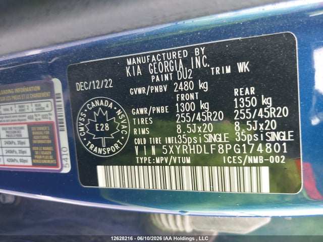 KIA Sorento 2023 5XYRHDLF8PG174801 Image 9