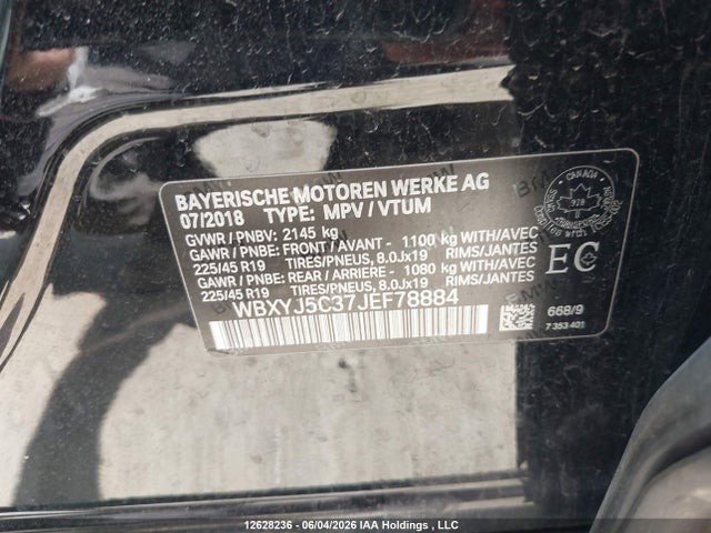 WBXYJ5C37JEF78884 BMW X2 Xdrive28i