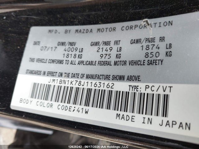Продаж на аукціоні авто 2018 Mazda 3 Sport, vin: JM1BN1K78J1163162, номер лоту: 12628242