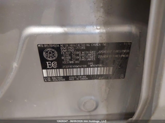Toyota RAV4 LE 2016 2T3ZFREV0GW242128 Image 9