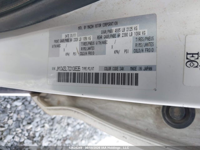 Aukcja sprzedaży 2012 Mazda 5, vin: JM1CW2DL7C0108535, numer aukcji: 12628249