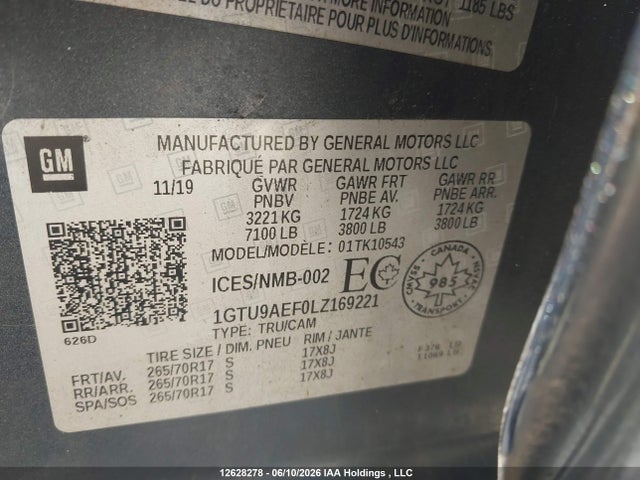 1GTU9AEF0LZ169221 GMC SIERRA 1500