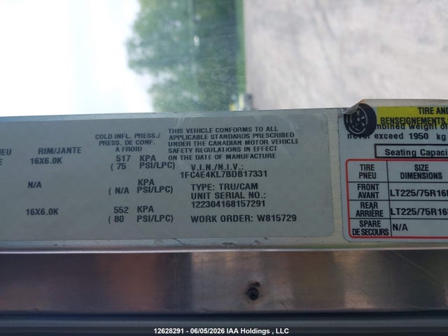 Aukcja sprzedaży 2011 Ford Econoline E450 Super D Cmm Strp Chs, vin: 1FC4E4KL7BDB17331, numer aukcji: 12628291