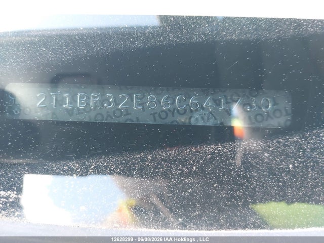 12628299 :رقم المزاد ، 2T1BR32E86C641730 vin ، 2006 Toyota Corolla Ce/le/sport مزاد بيع