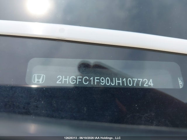 Продаж на аукціоні авто 2018 Honda Civic Touring, vin: 2HGFC1F90JH107724, номер лоту: 12628313