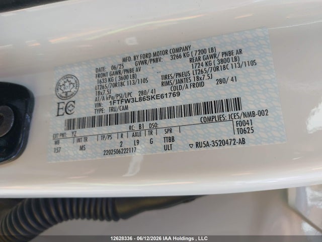 1FTFW3L86SKE61769 Ford F150 Xlt