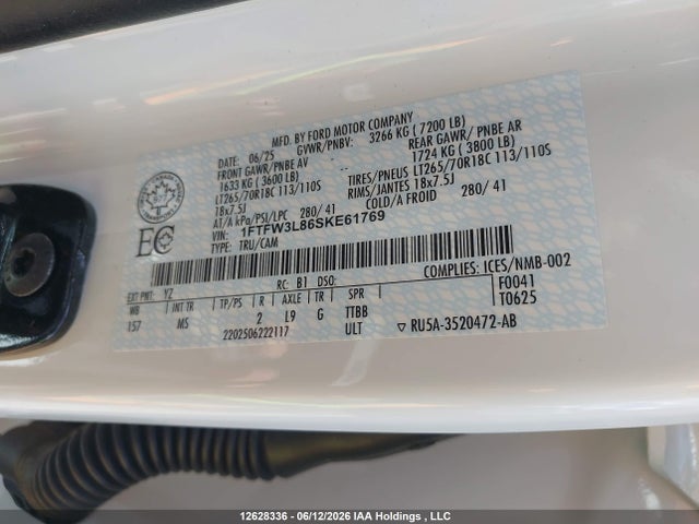 Ford F150 Xlt 2025 1FTFW3L86SKE61769 Image 18