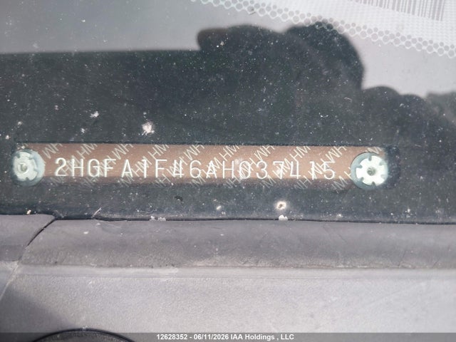 2010 Honda Civic Dx-g მანქანა იყიდება აუქციონზე, vin: 2HGFA1F46AH037415, აუქციონის ნომერი: 12628352