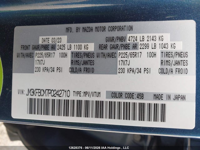Mazda Cx-5 Preferred 2023 JM3KFBCM7P0242710 Image 9