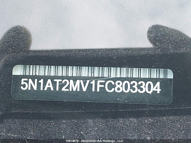 12614878 :رقم المزاد ، 5N1AT2MV1FC803304 vin ، 2015 Nissan Rogue S/sl/sv مزاد بيع